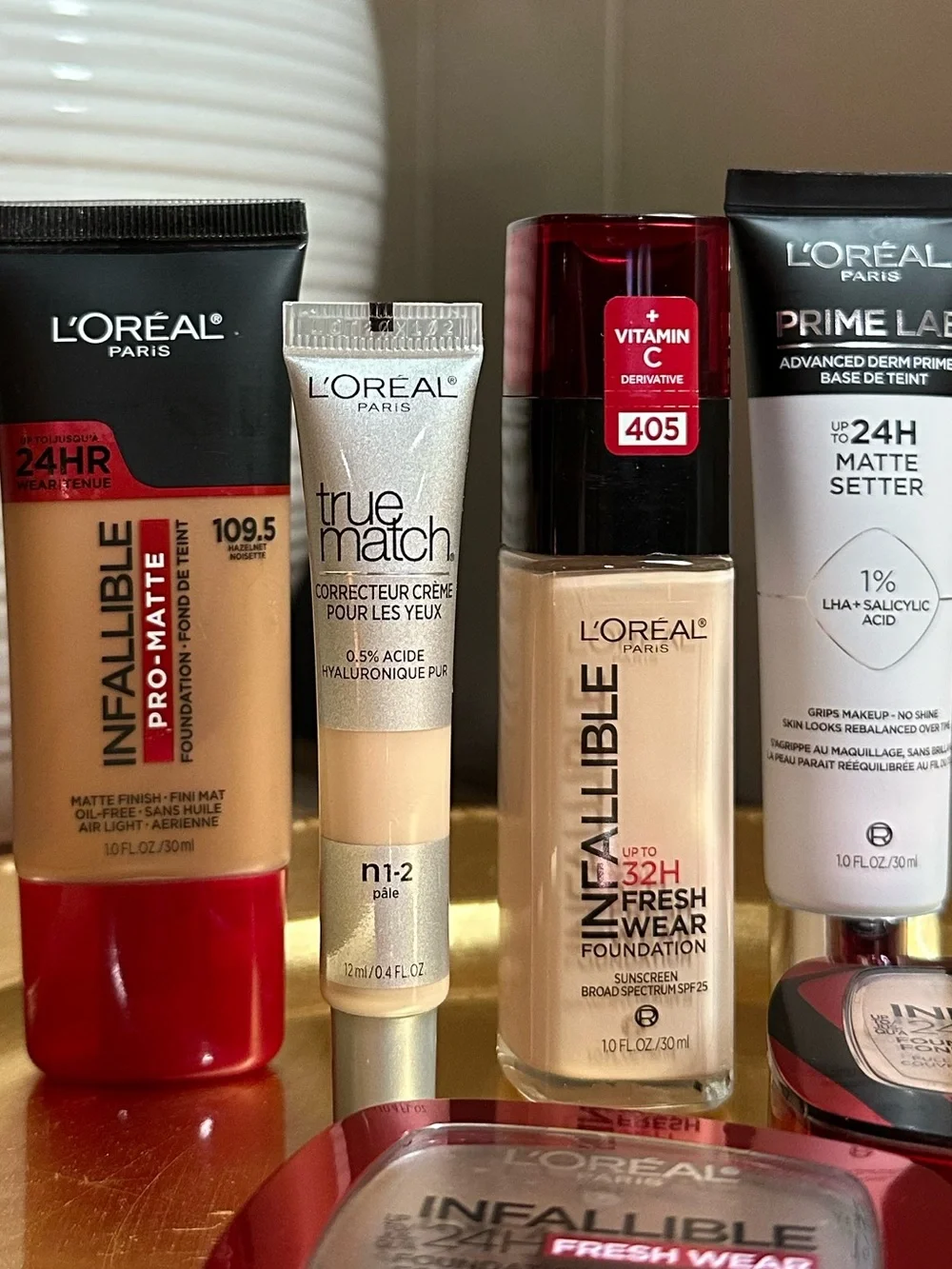 L'Oreal Infallible Fresh Wear & Matte Set - Red, Black, Beige
